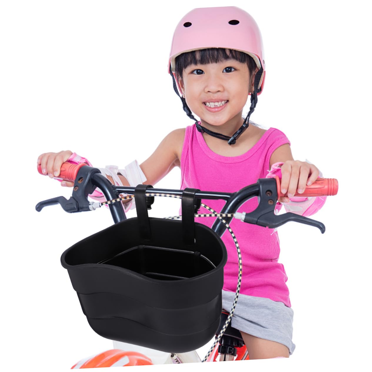 Sosoport 3piezas Cesta Colgante para Bicicleta y Scooter De Niño Niña Cesta De Plástico para Manillar Accesorios para Bicicletas Infantiles