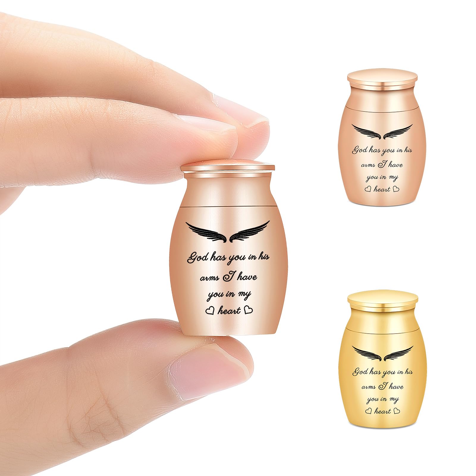 Minicremation Urn for Human Ashes Small Urns Cremation Keepsakes for Ashes Super Mini Cremation Urns for Human or Pet Ashes Urns Stainless Steel Memorial Ashes Holder-2 Sets