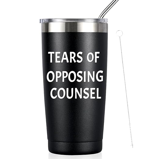 SOCOARZR Lawyer Gifts,Lawyer Gifts for Men,Tears of Opposing Counsel Tumbler,Funny Lawyer Gifts, Attorney, Paralegal Law Students Graduation,Birthday,Christmas Gifts, 20oz Lawyer Tumbler