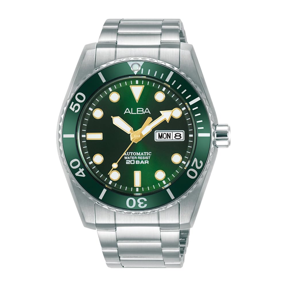 Alba Stainless Steel Mens Analog Wristwatch Al4287X1, Dial_Green, Band_Silver (B0CD4FVVDD) Amazon Price History, Amazon Price Tracker