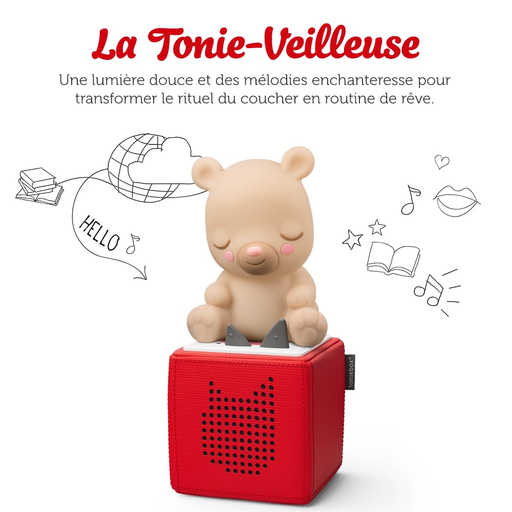 tonies-veilleuse Doudou Nounours, veilleuse avec berceuses apaisantes pour conteuse Toniebox, audioconte 3 Ans et Plus - boîte à Histoires Vendue séparément