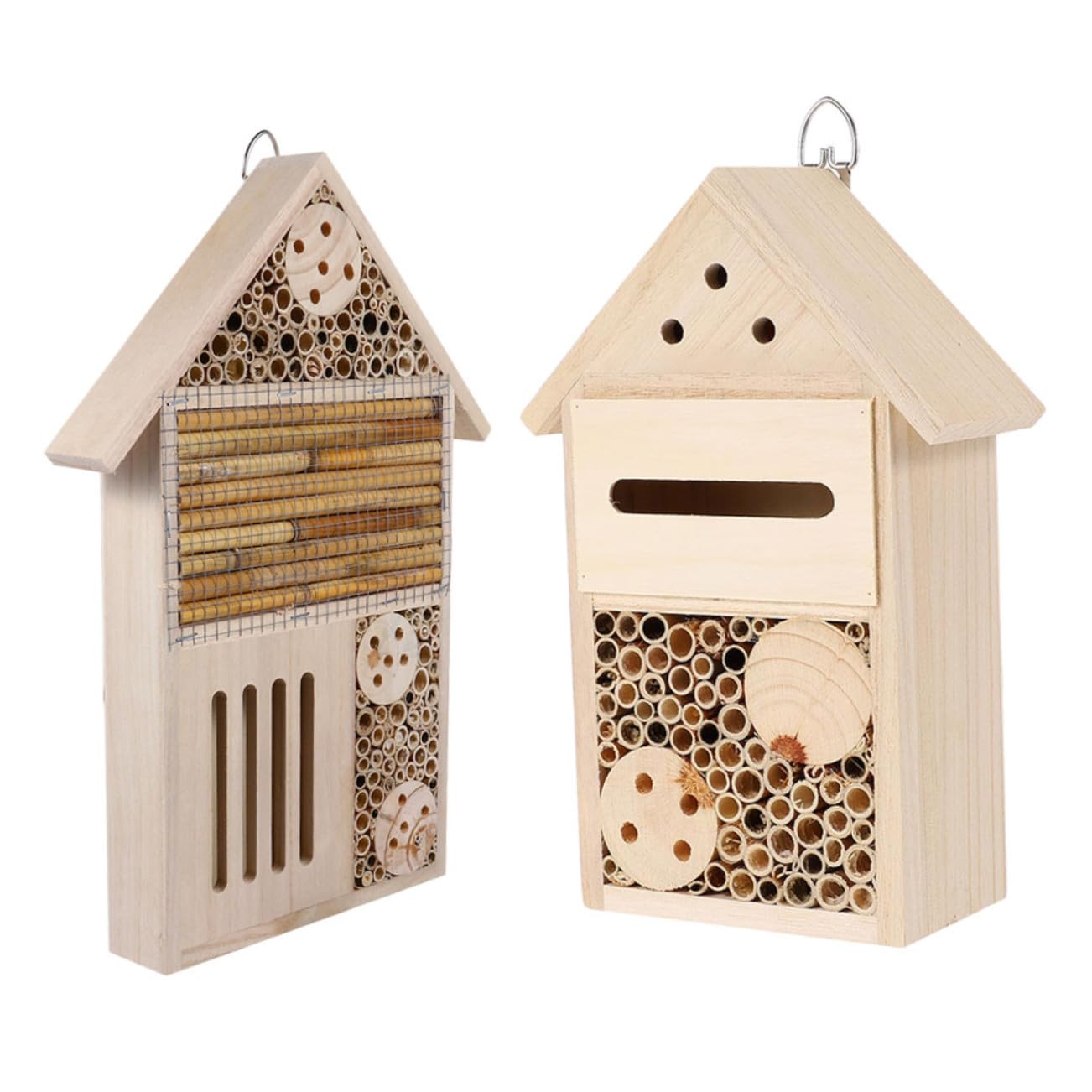 UPKOCH 2 Stück Kabine Bienenstock Garten Lebensraum Dekorative Outdoor - Nest Holz