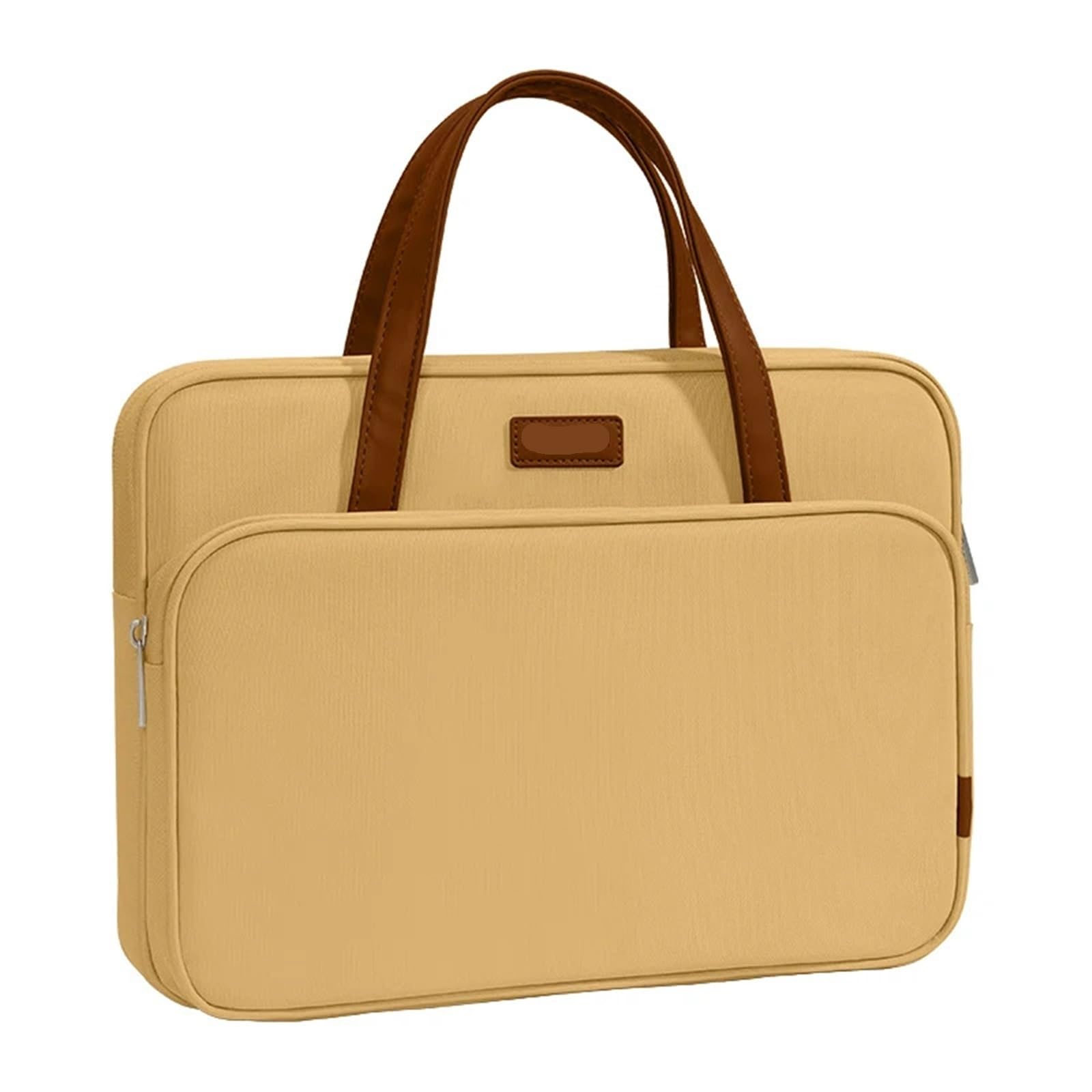 Sacoche informatique 15-16 pouces jaune avec bandoulière et poignée pour ordinateur portable