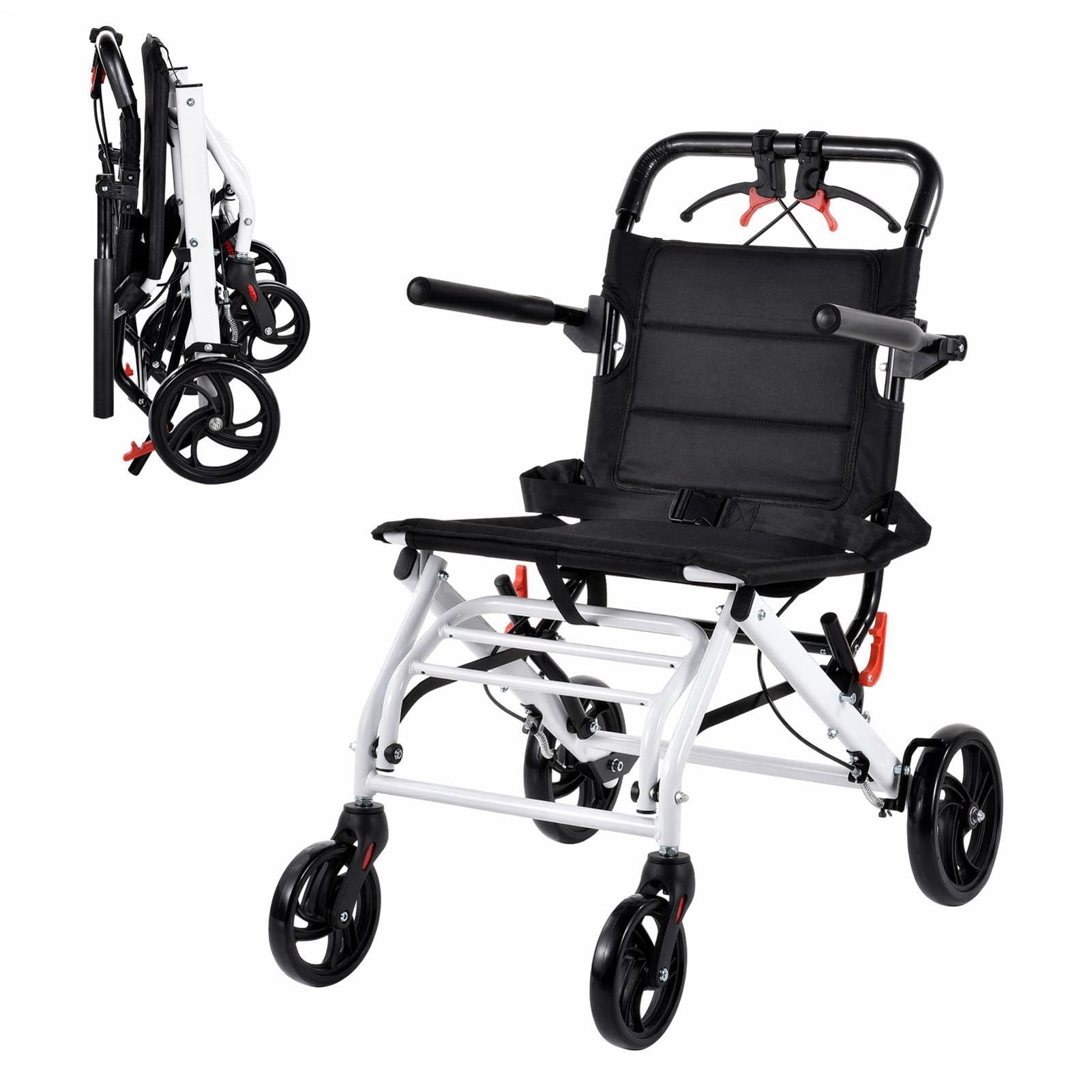 Rollstuhl Ultraleicht 8,.35 Kg Faltbar, Tragbarer Transportrollstuhl