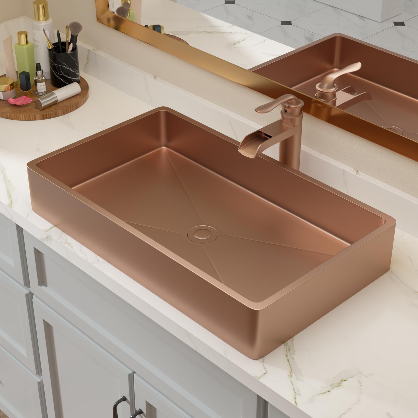 Lordear Stainless Steel Bathroom Vessel Sink 