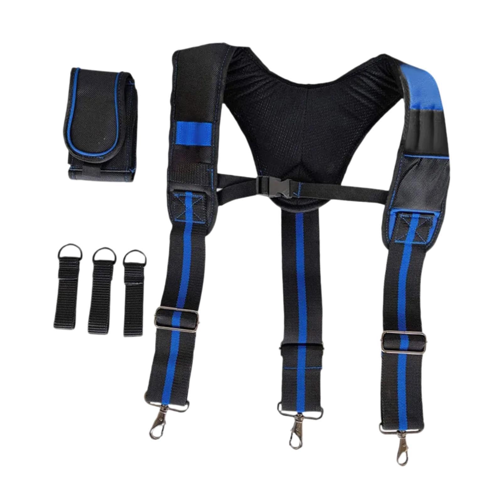 Tool Belt Suspender Tool Hanging Work Belt Brace For Plumber Farmer Handymen Blue | Mens Accessories | Suspenders Braces-image-31
