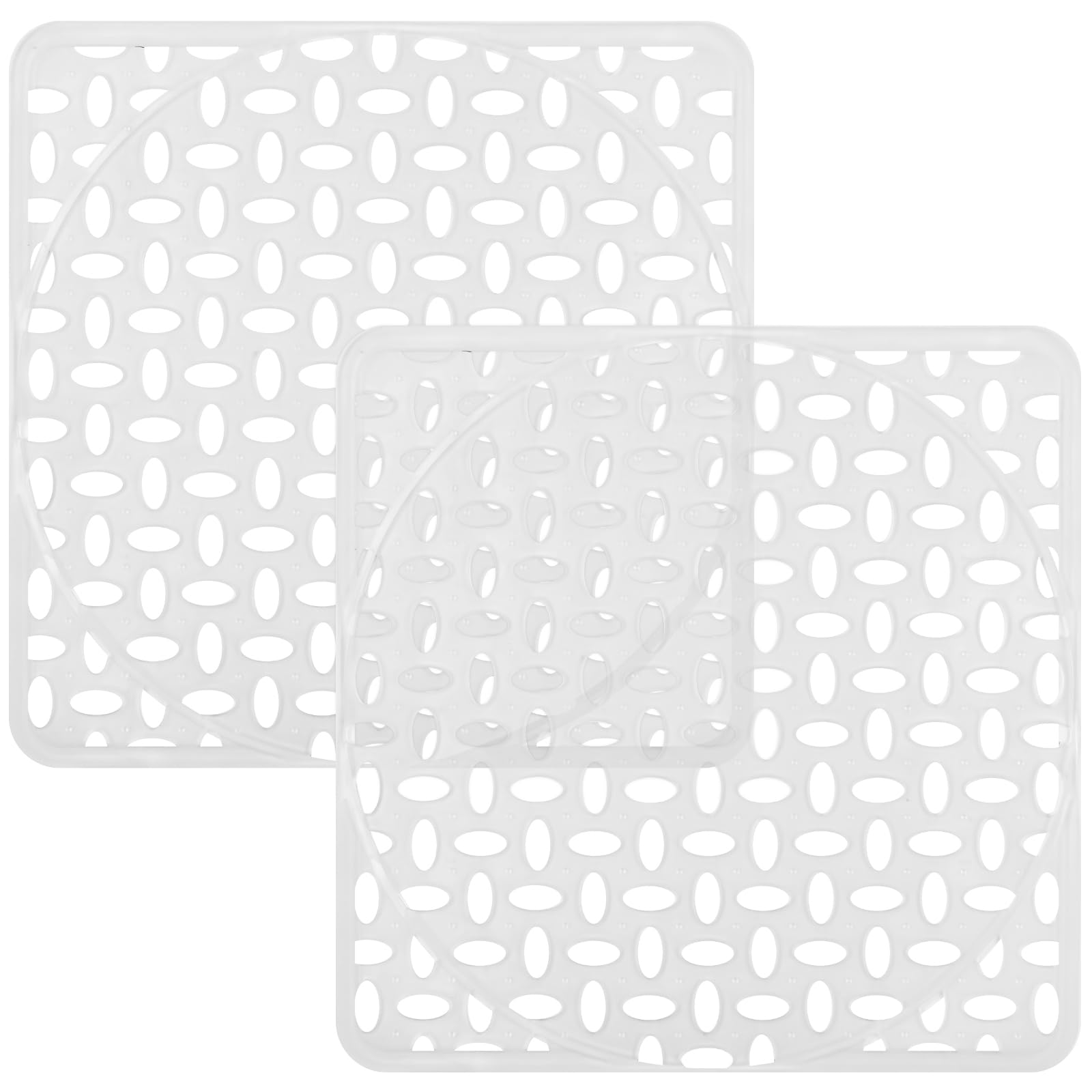 Coopay 2 Pack Kitchen Sink Mat Plastic Protect Mat PVC Eco-friendly Kitchen Adjustable Stainless steel/Porcelain Dish Drying Pad Sink Protector for