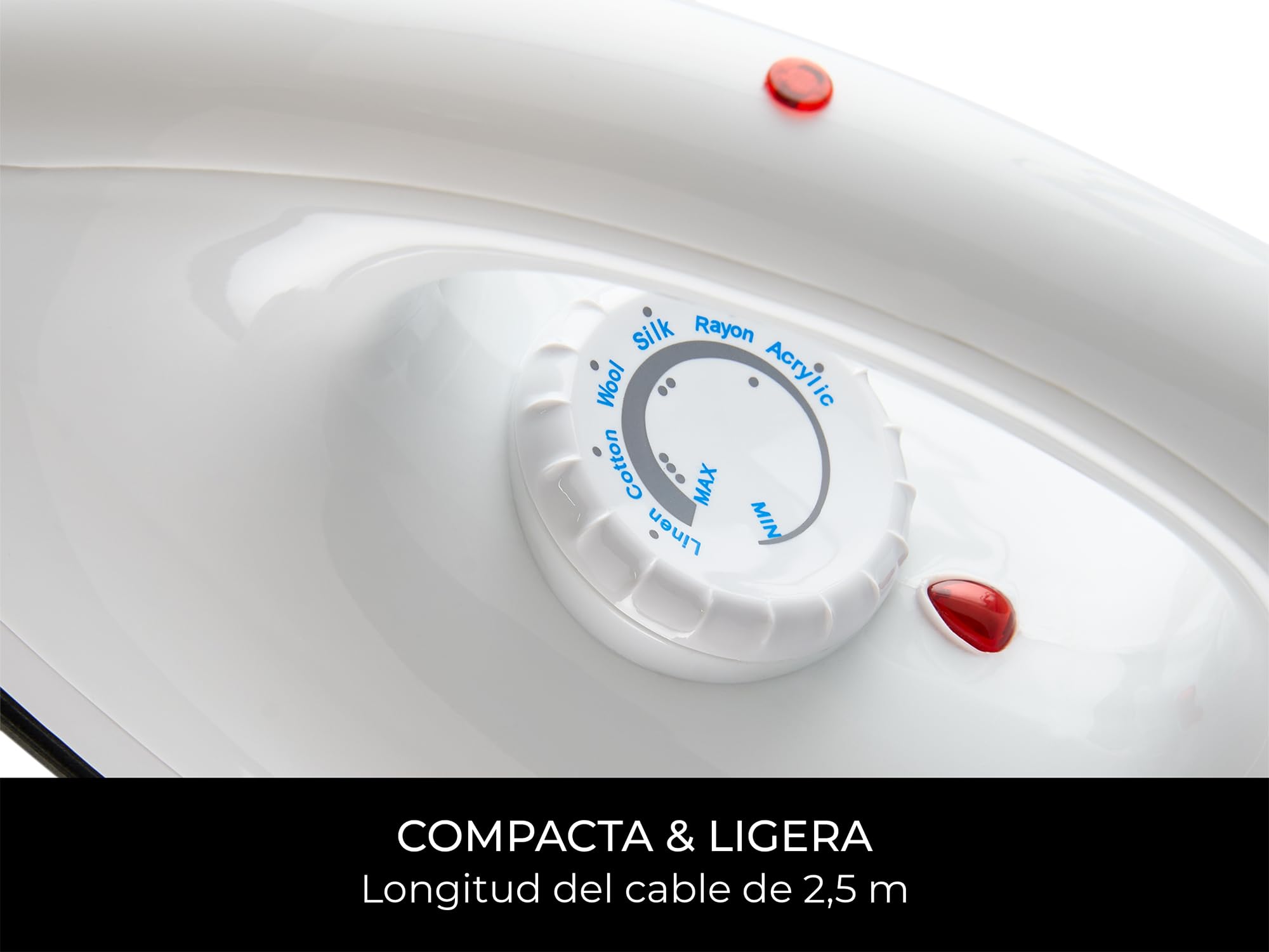 Corby Sherwood - Plancha en seco, 1200 W, color blanco, enchufe europeo