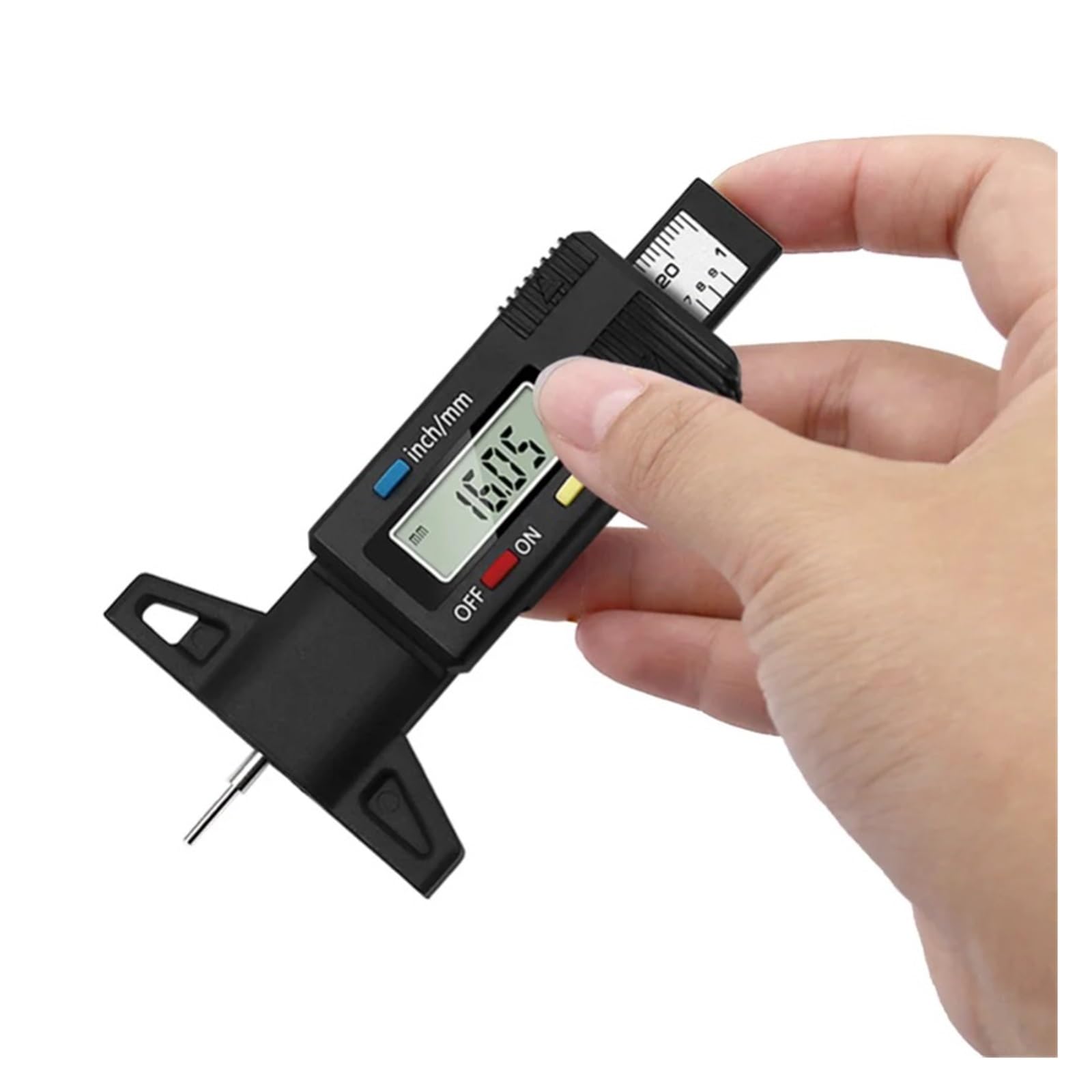 Reifenprofiltiefenmesser 10 stücke Auto Reifen Digitale Profiltiefenmesser Meter Dicke Gauge Tragen Erkennung Messung Werkzeug Tiefe Messschieber,für Autos, Transporter, LKWs(Silver)