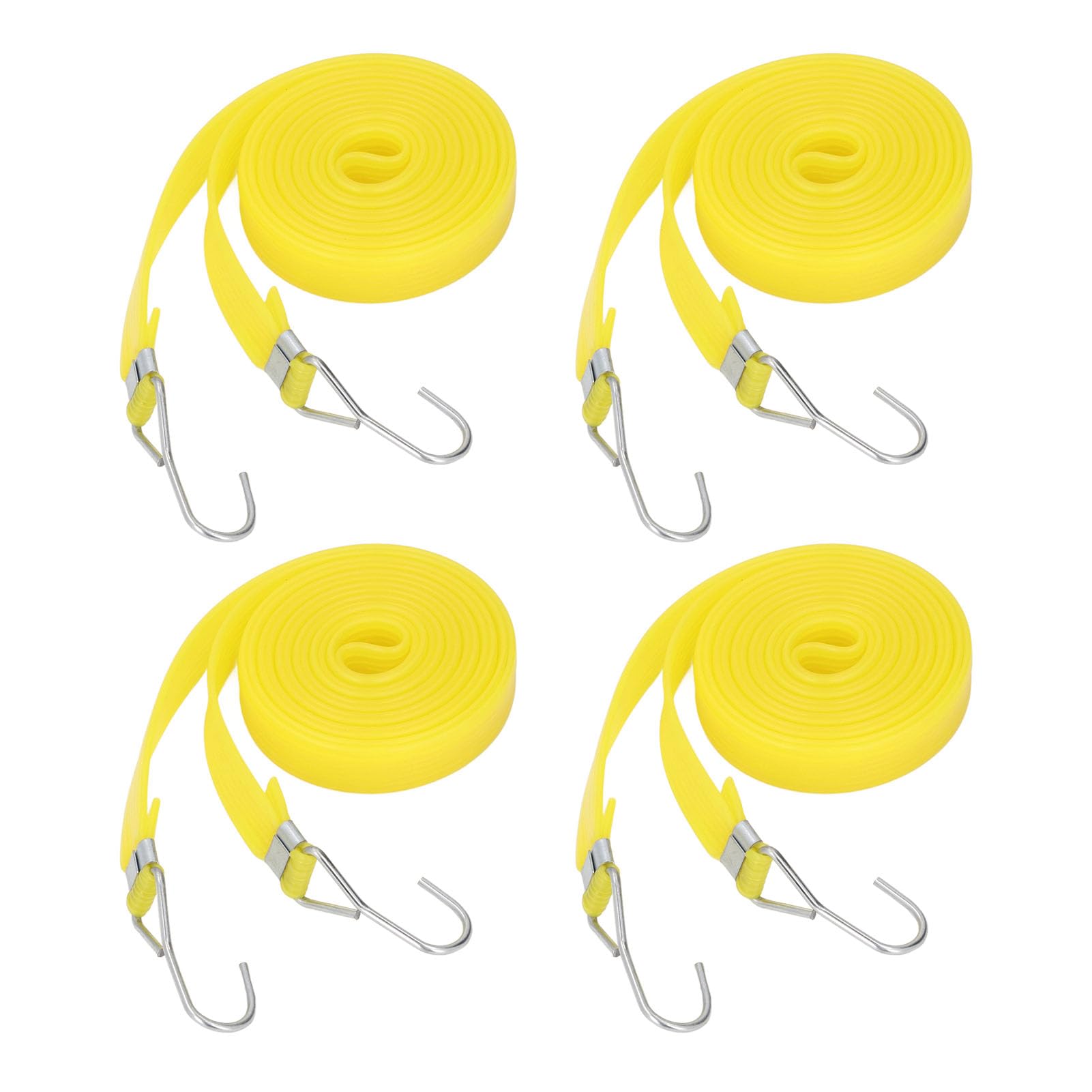 Generic Lot de 10 tendeurs robustes d'extérieur PEP de 2 cm de large, conçus pour sécuriser les marchandises sur les voitures, motos, cordes d'arrimage faciles et fiables (4 m)