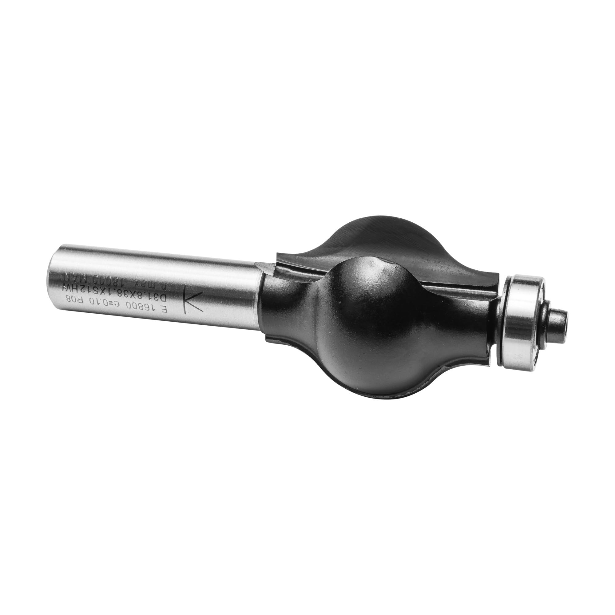 ENT 16800 Frez do poreczy profil 3 w wegliku, trzpien (S) 12 mm, srednica (D) 31,8 mm, NL 38,1 mm, R1 9,5 mm, R2 12,7 mm, SL 40 mm