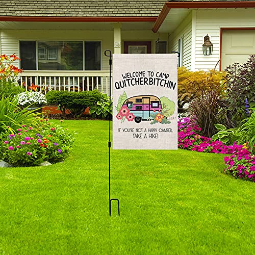 Camping Garden Flag Welcome To Camp Quitcherbitchin Rv Flag For Outdoor Yard House Banner Home Lawn Welcome Decoration (Welcome To Camp Quitcherbitchin) #TOP3