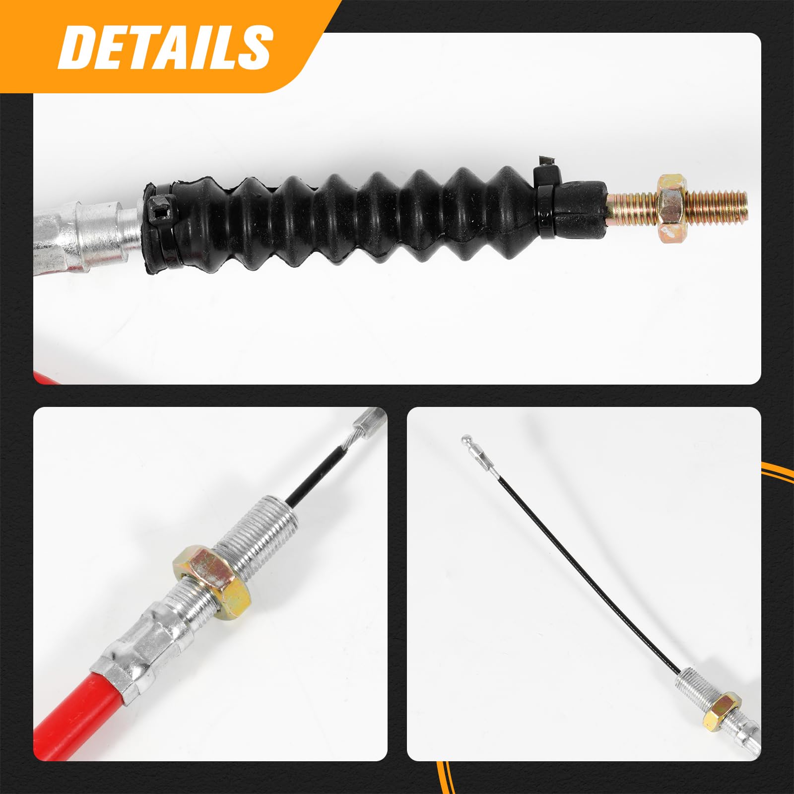 Creative.C Cabo de acelerador manual 169-1/5.1 cm comprimento substituir 234-0732 207-9735 serve para minicarregadeira Caterpillar CAT, vermelho