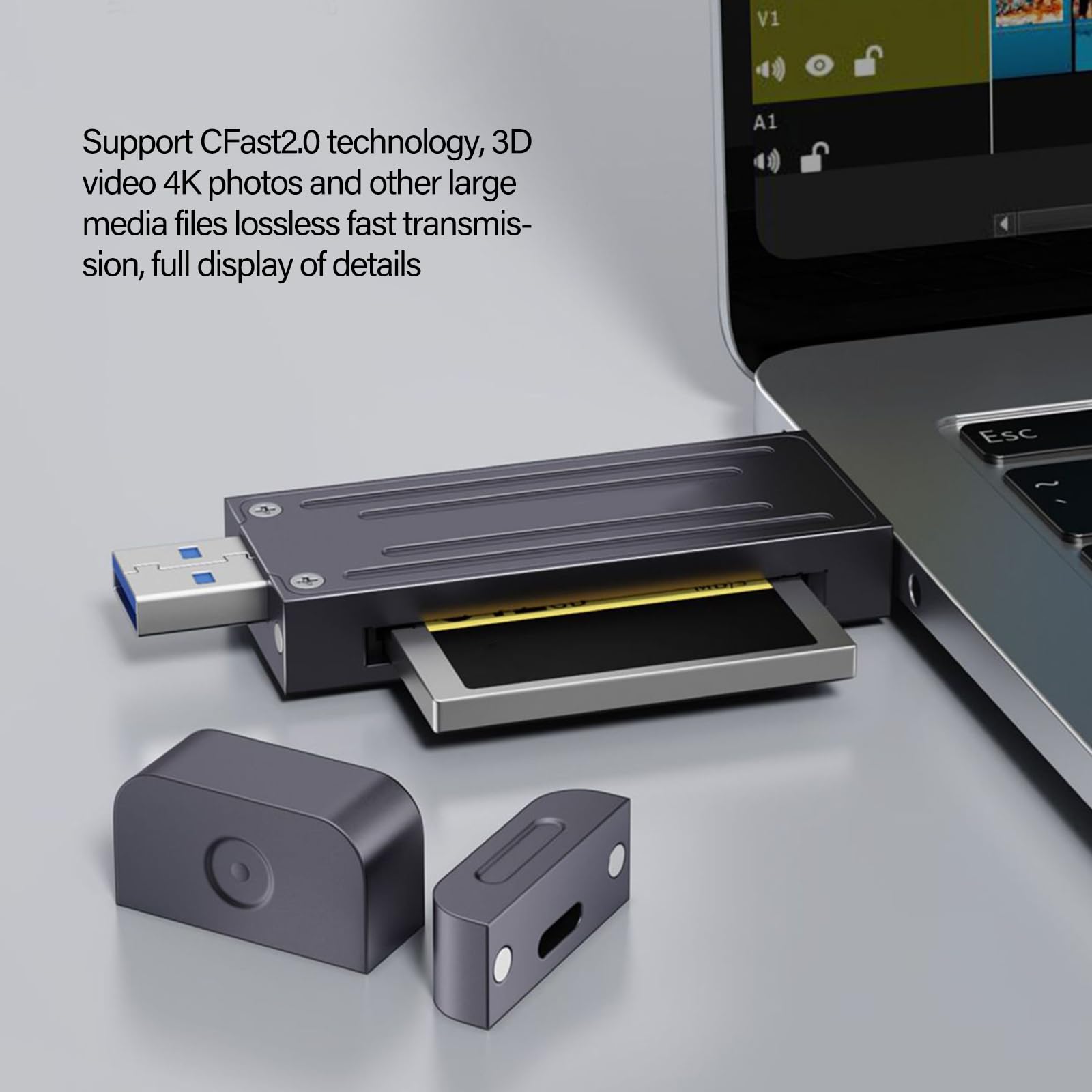 Fácil integración con dispositivos USB 3.2 tipo C y transmisión rápida de lector de tarjetas USB 3.2