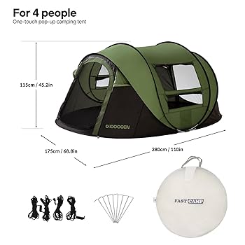 IDOOGEN ワンタッチテント Amazon.co.jp: IDOOGEN キャンプテント ドームテント 5-6人用