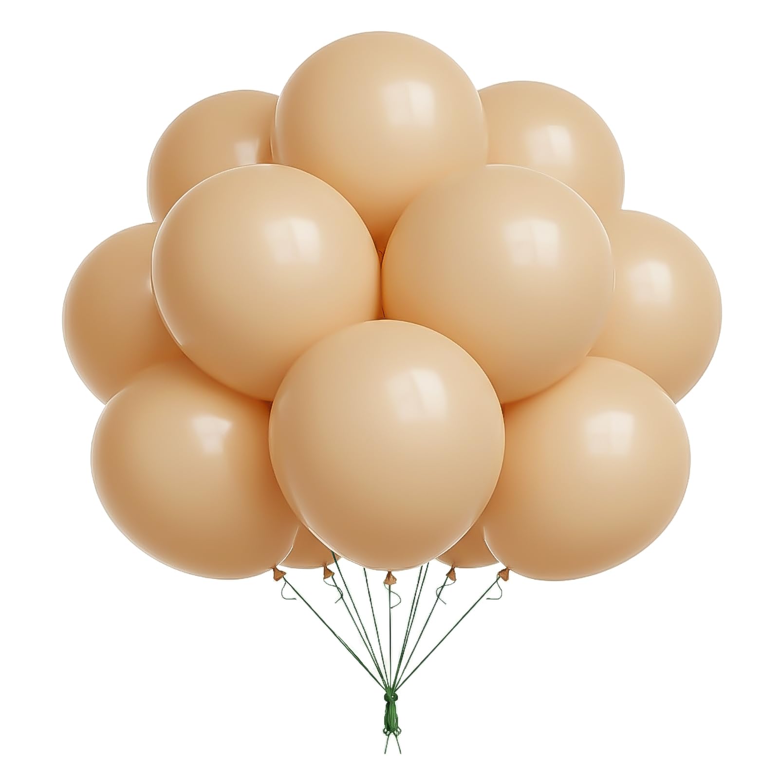 18 Inch Nude Beige Balloons – Pack of 8, Large Premium Helium-Quality Latex Party Balloons for Birthday & Wedding Decorations
