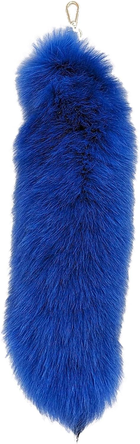 Fluffy Fox Tail Fur Keychain Cosplay Party Costume Furry Wolf Tails Handbag Accessory Hook Pendant for Women