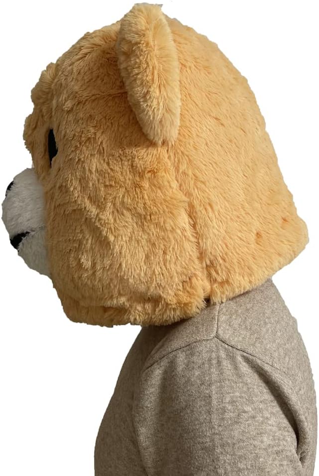 Plush Halloween Teddy Bear Head Mask Mascot Costume