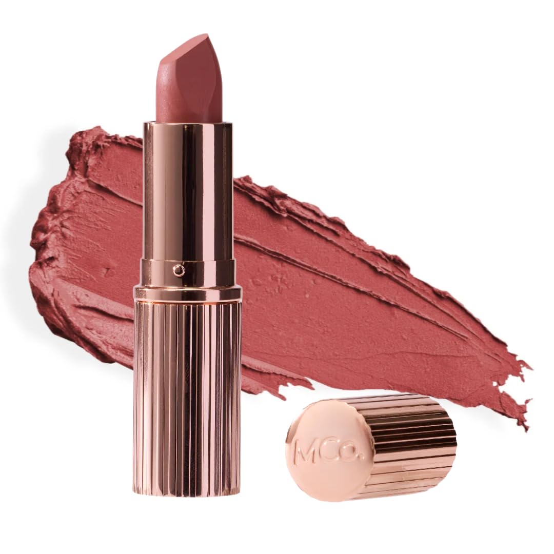MCoBeauty Matte Luxe Lipstick, Cheeky Chat, Velvety Matte Finish for Bold Lips, Vegan, Cruelty Free Cosmetics