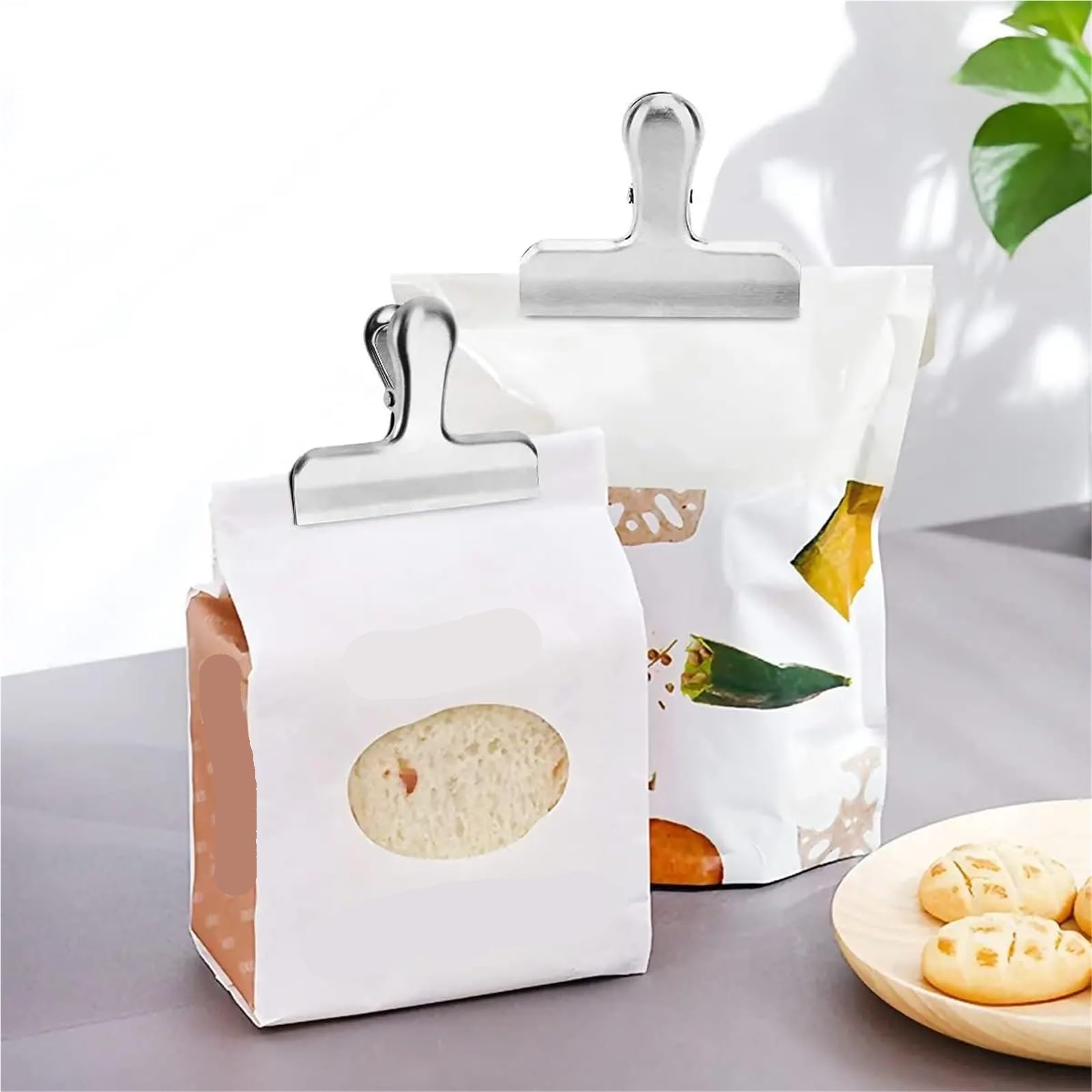 Clip for sac alimentaire en acier inoxydable, 20 pièces pour Sac à Frites