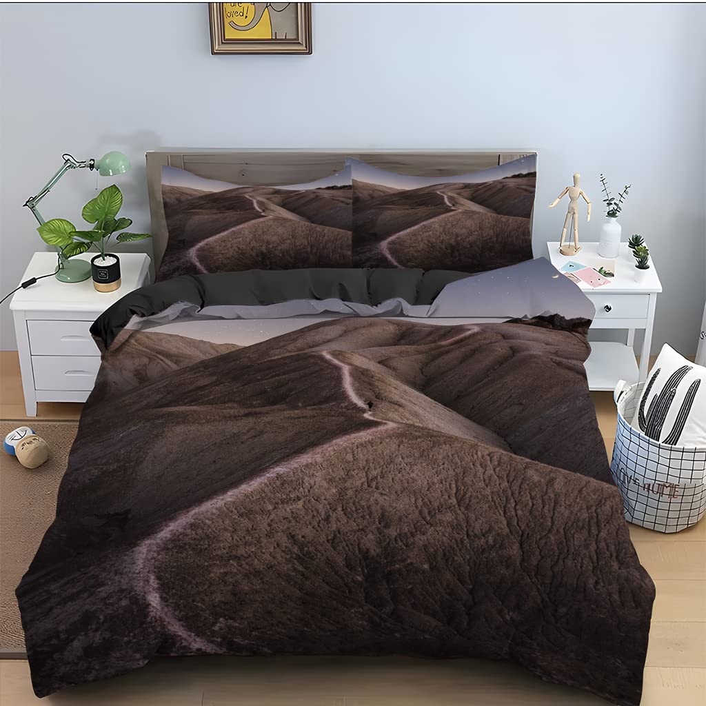 Housse de couette 160x200 cm ambiance chalet pour lit ado garçon et fille avec taies