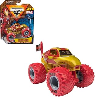 SUNNY, Monster Jam, Marvel, Carrinho de Brinquedo, Veículo 1:64, Homem de Ferro, Acima de 3 anos