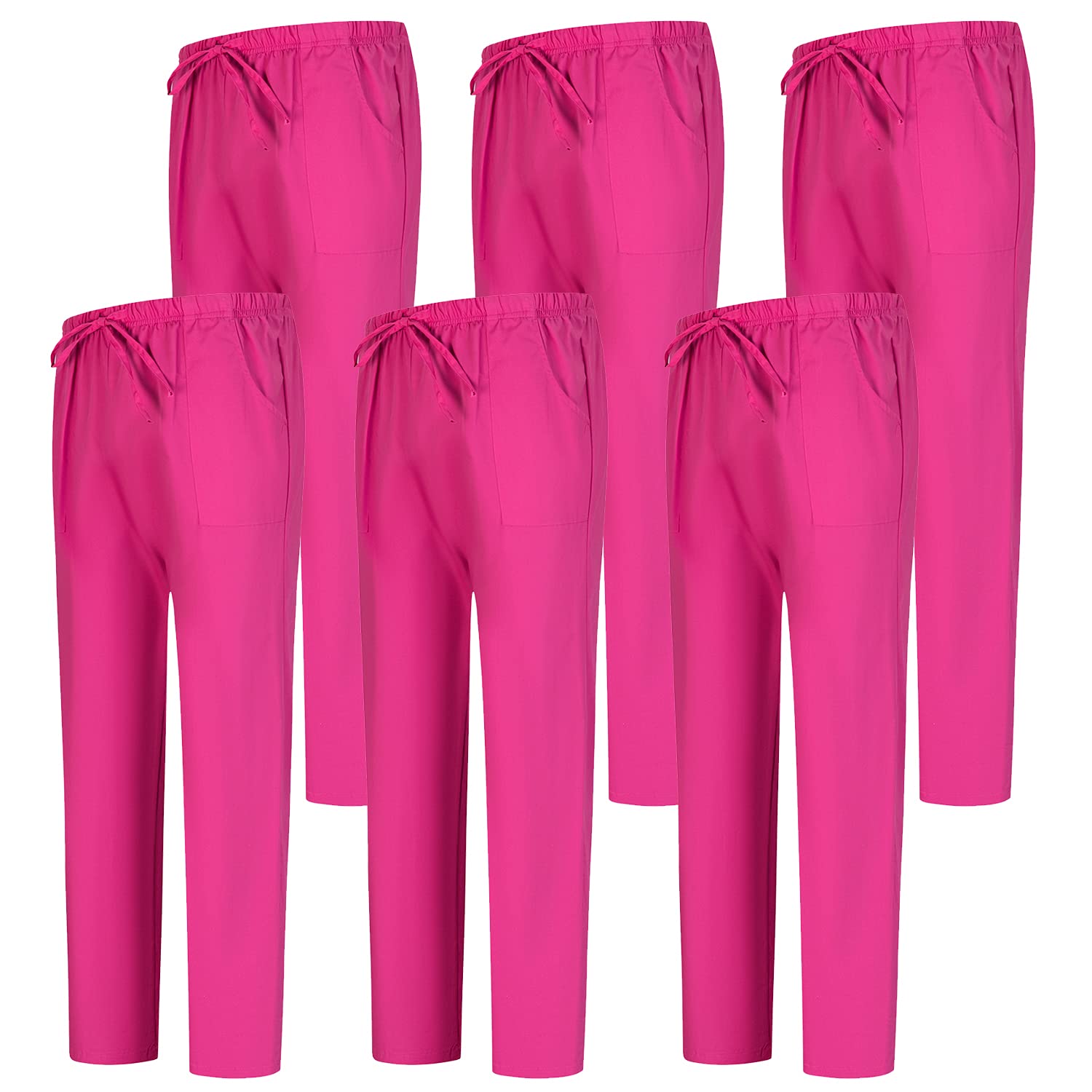 MISEMIYA - Pack 6 Pcs - Arbeitshosen Unisex ELASTISCHE Taille UNIFORM KLINIK Krankenhaus Reinigung TIERARZT Gesundheit GASTGEWERBE - XX-Large, Fucisa 68