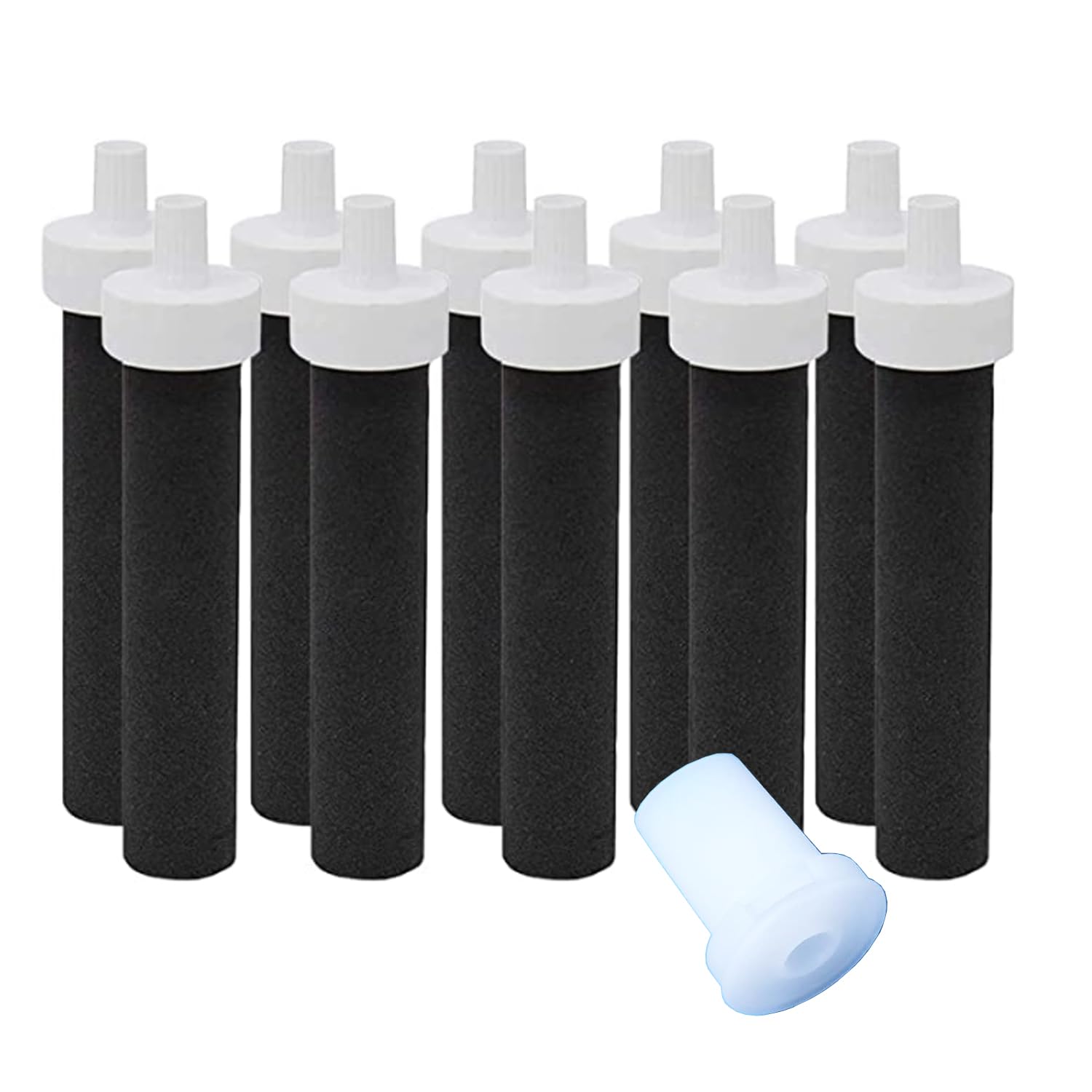MolgocWater Replacement Filter for Bottle,Compatible with Brita BB06,fit Brita Hard sided,Sport and Stainless Steel Bottle 10PCS,with 1PCS Bite Valve.