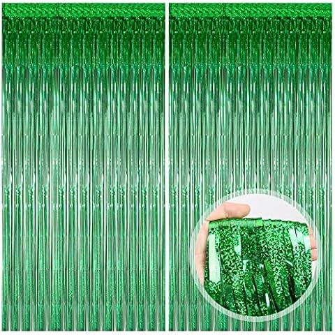 Cortina de Oropel Verde 2 Pack Cover