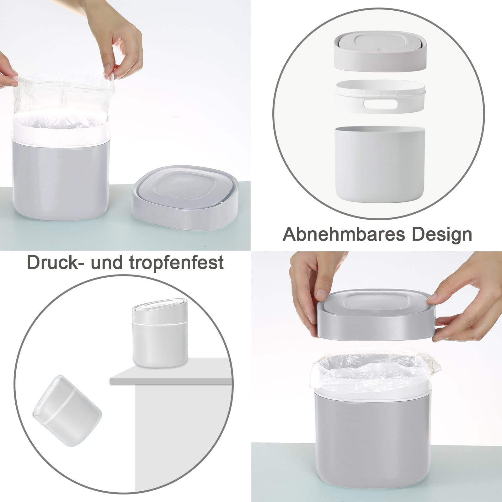POUBELLE DE LA Presse Bacs Avec Couvercles Bain Bureau EUR 36,25 POUBELLE DE LA Presse Bacs Avec Couvercles Bain Bureau EUR 36,25