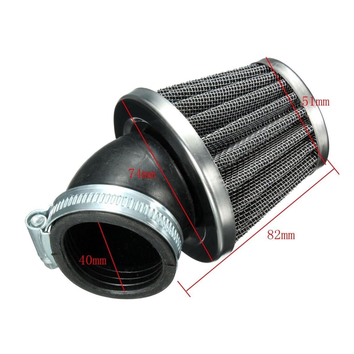 Moto Filtro Aire Filtro De Aire 40 Mm Para Motocicleta Compatible Con Cuatrimotos Pit Bikes Motos 50 Cc 110 125 Y 140