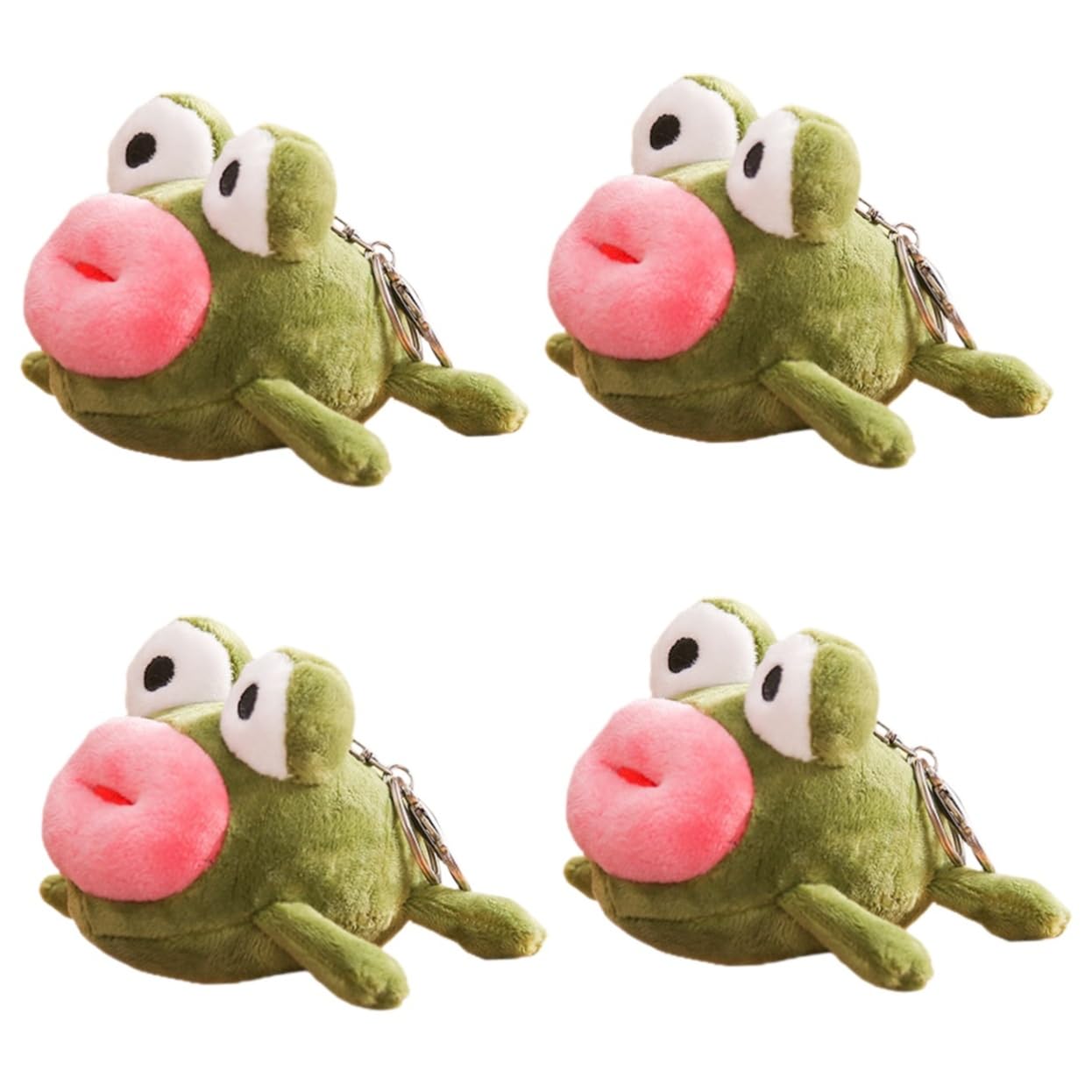 FRCOLOR Frosch Schlüsselanhänger Tierspielzeug Kuschelig Ausgestopfter Süßer Plüsch Schlüsselanhänger Tiere Frosch Plüsch Schlüsselanhänger Schlüsselanhänger Für Die