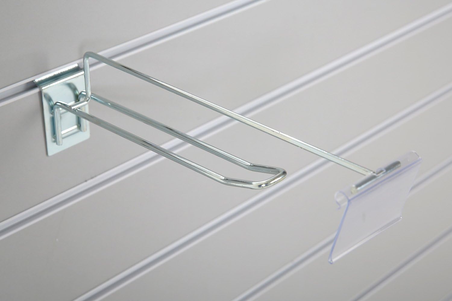 100x 250mm / 10 Inch Slatwall Euro Hooks Over Price Arm Double Prong Retail 10"