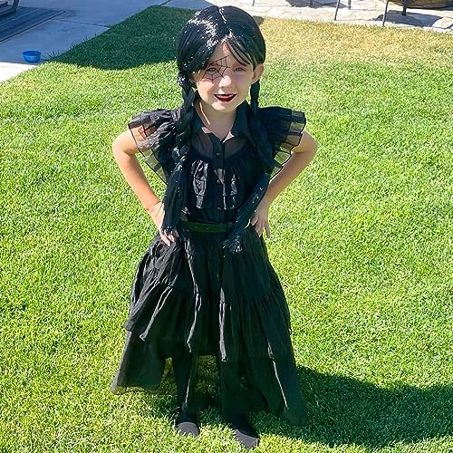 Disfraz negro para niña talla 6-7 para fiesta y Halloween miniatura 2
