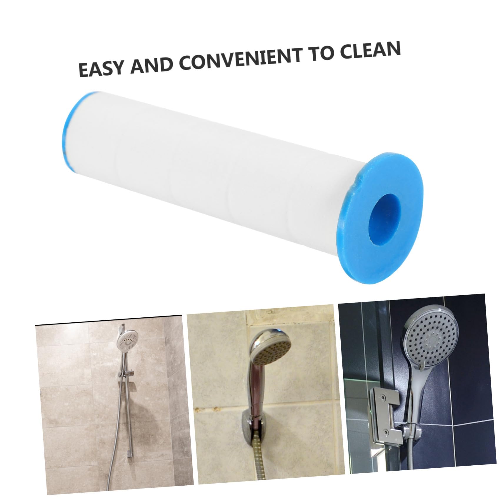 6 filtros de cabezal de ducha de alta presión, cartuchos de algodón PP reemplazables para una fácil limpieza y sistema de filtración de agua pura de baño para una experiencia de ducha similar al spa
