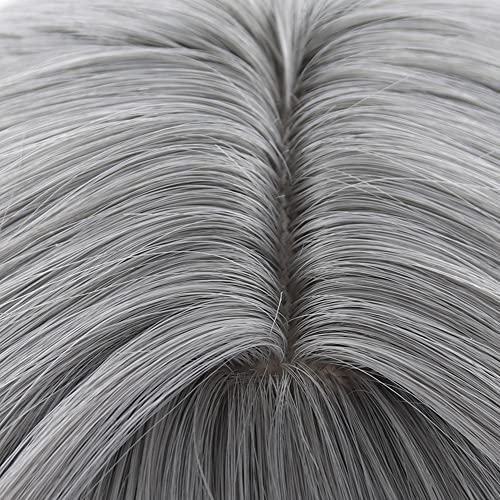 Image of Anime Grey Long Wigs Women Straight Hair with Bangs COS Adult Game F!Trailblazer Cosplay Wigs Halloween,Christmas,Comic con,Game Show,Party