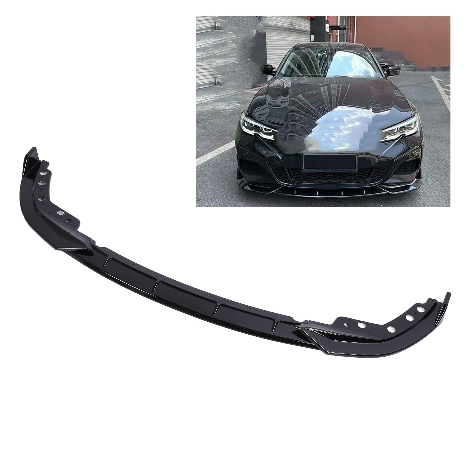 Front Bumper Lip Splitter Durable Impact Resistant ABS Bumper Lip