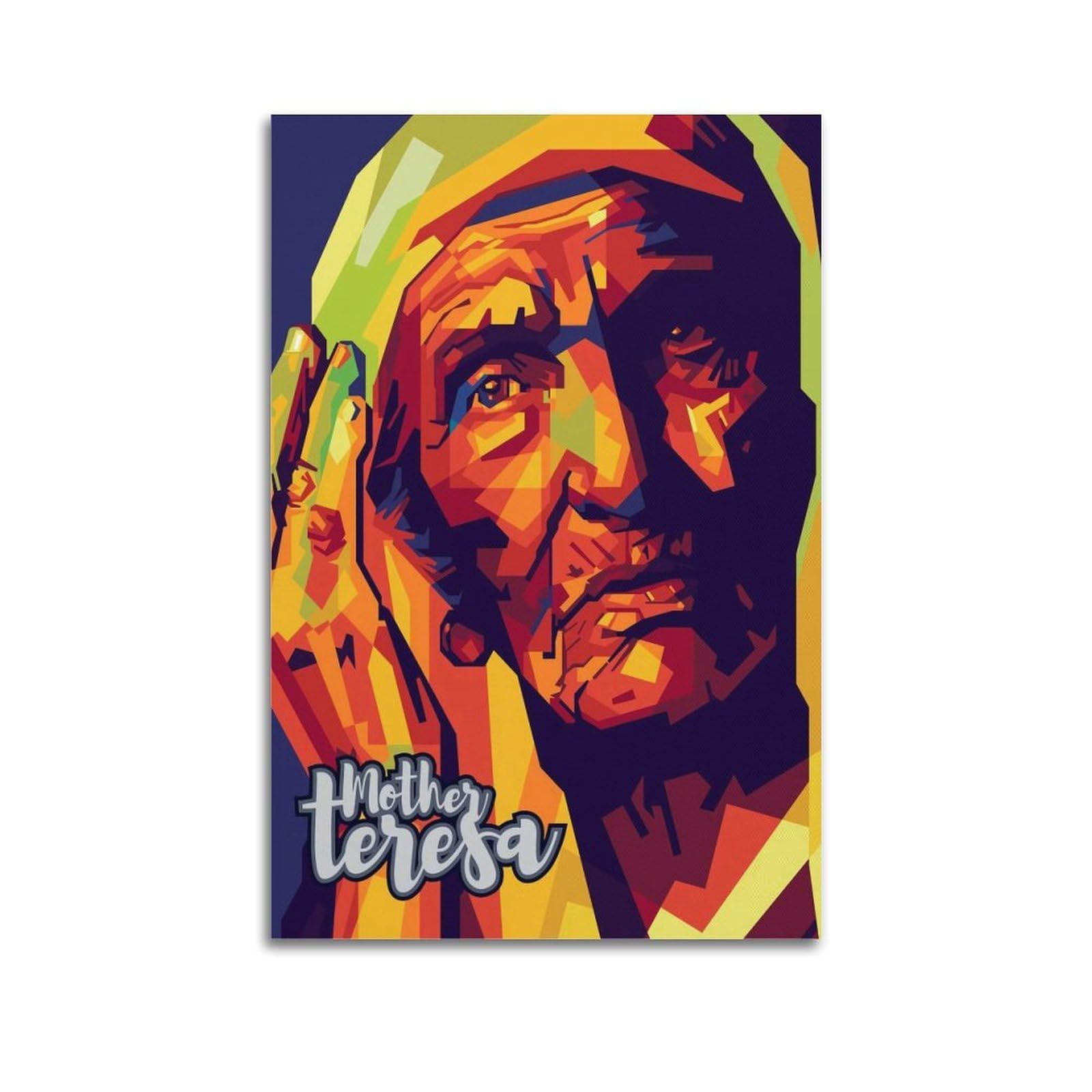 SUDANGDIANZI Inspirational Poster Popquotes Mother Teresa Canvas Poster And Wall Art Modern Family Bedroom Gym Office Decor Gift 24x36inch(60x90cm) Unframe-style