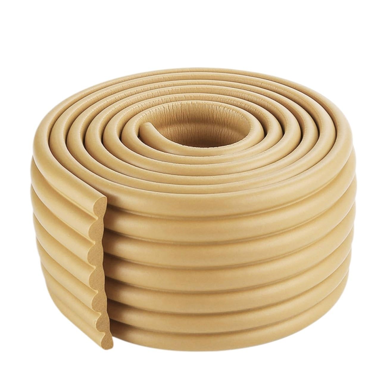 1pc 2M Table Edge Guard Furniture Corner Protector Self Adhesive U-Shape Anticollision Strip Child Safety Protection Soft(Wood Color)