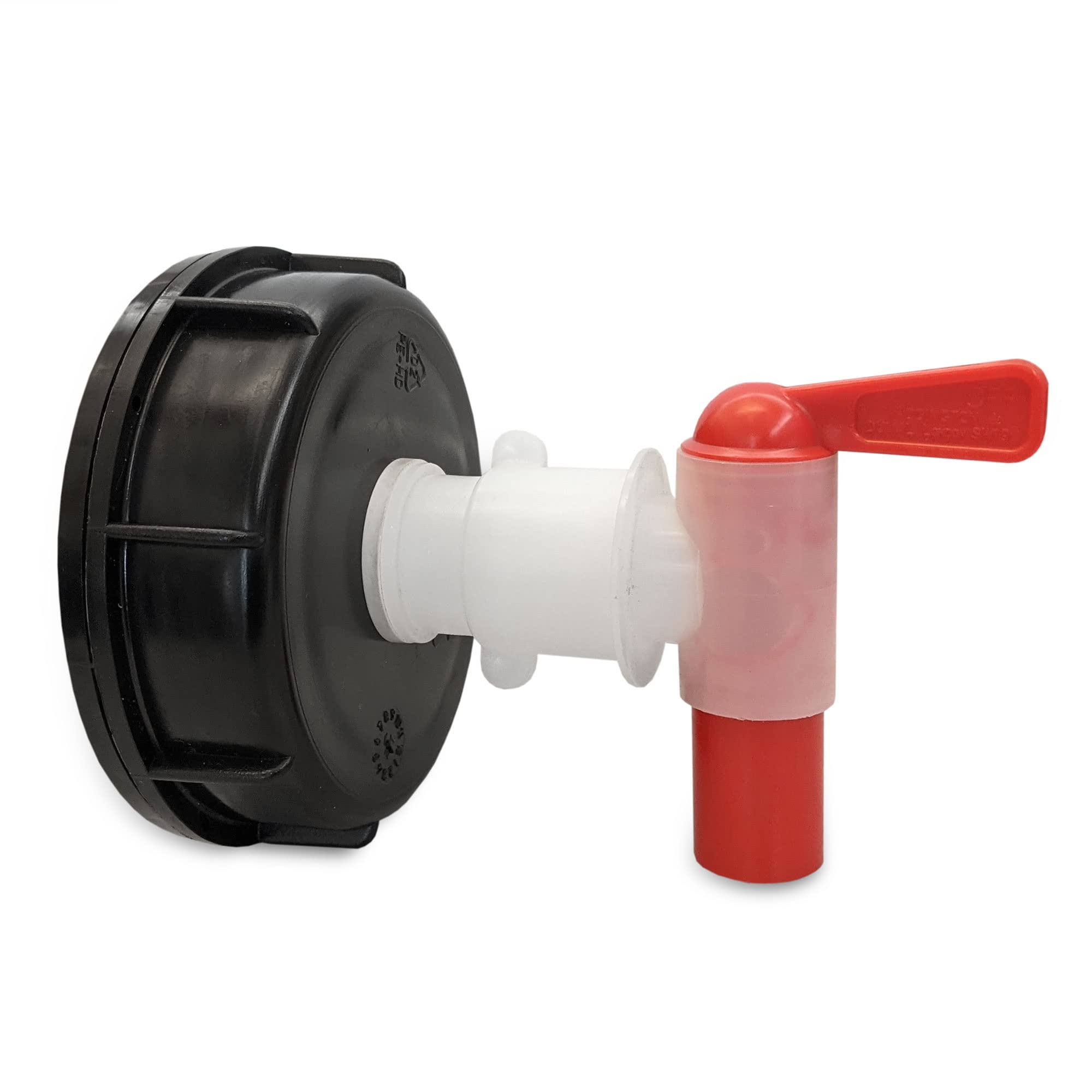 plasteo® 4 x 10L Weithals Getränke- Wasserkanister Weiß | Lebensmittelecht | Hergestellt in DE | UN-Zulassung | Indoor und Outdoor | BPA Frei (4 Kanister + 1 AFT-Hahn)