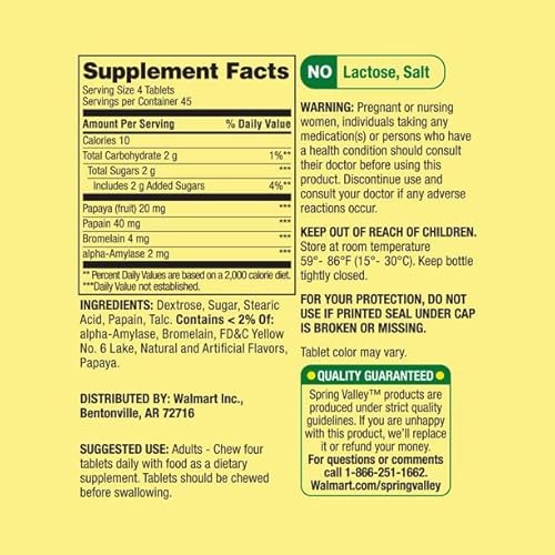 image for Somall Spring Valley Spring - Valley Papaya Enzyme Complex Tablets - 1