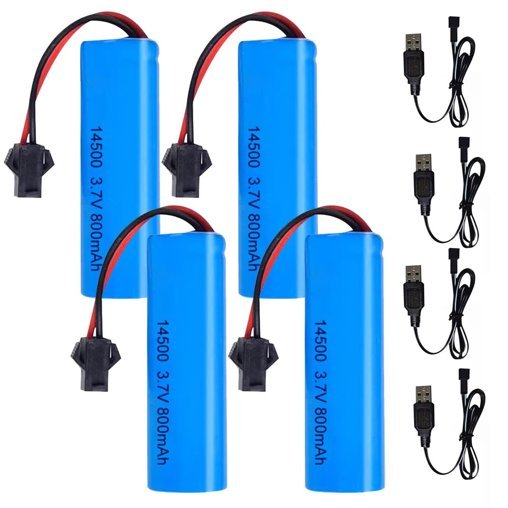 ICR 14500 3.7 V 800 MAh Li-Ion Flat-Top Rechargeable Battery | UK - Foto 2