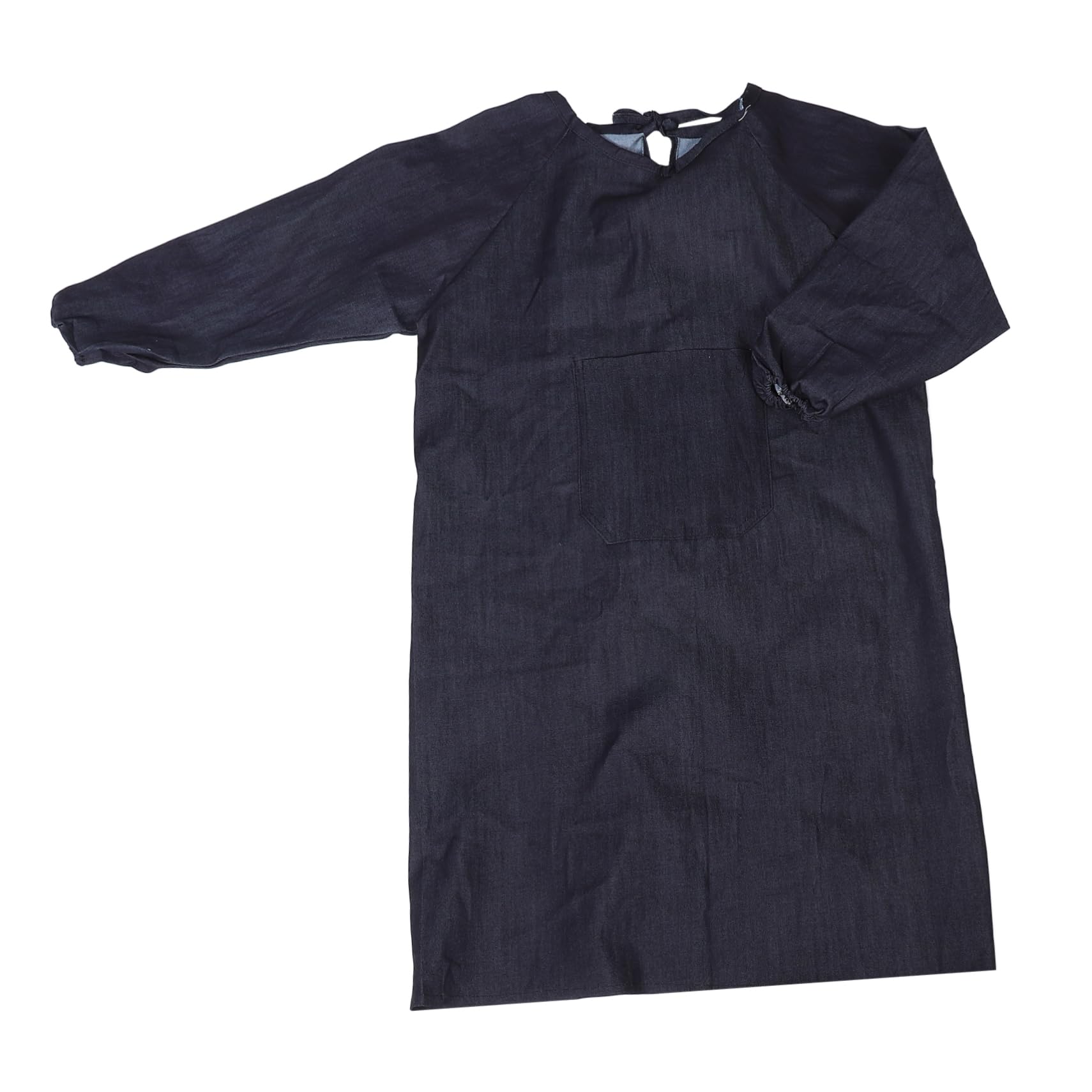 OSALADI Grembiule da Lavoro e Design Reversibile con Maniche Lunghe in Denim Nero Tasche Resistente e Comodo per Cucinare a Casa