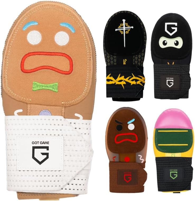 Baseball Sliding Mitt - Youth and Adult Sizes - Drippy Drip Accessory Gingerbread Man, Ice Cream, Alien, Ninja, Pencil, Cowboy
