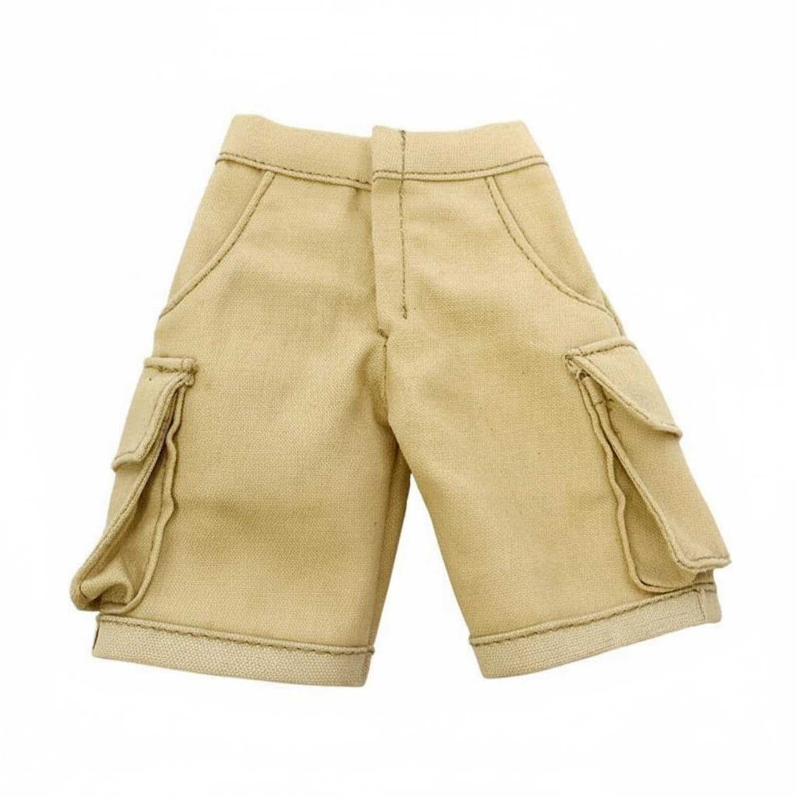 MERISHOPP Casual Design BJD Cargo Shorts with Pockets 1/6 Scale Doll Shorts, Yellow-image-8