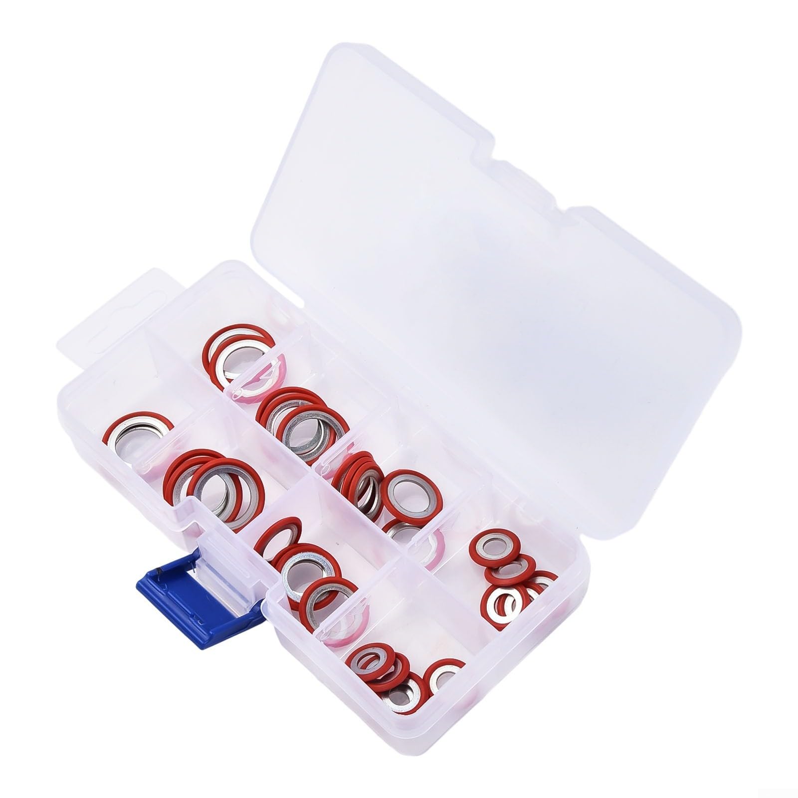 Set guarnizioni compressore aria condizionata auto 30 pezzi kit tenuta 3 misure rosso resistenti temperatura