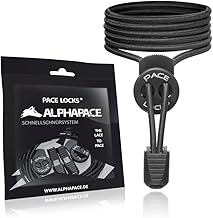 ALPHAPACE PACE LOCKS Elastic Self-Locking Shoelaces, 120 cm, Laces of Shoelaces, No Knots, Easy Closure, Quick Closure for Sports Shoes, Children and Elderly