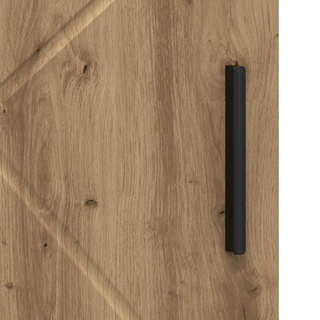 vidaXL Szafka Łazienkowa z drzwiami Dąb rzemieślniczy 30 x 35 x 95 cm, Nowoczesna szafka łazienkowa, prostokątna stawiana, z drewna, kompaktowe półki, praktyczna organizacja w domu