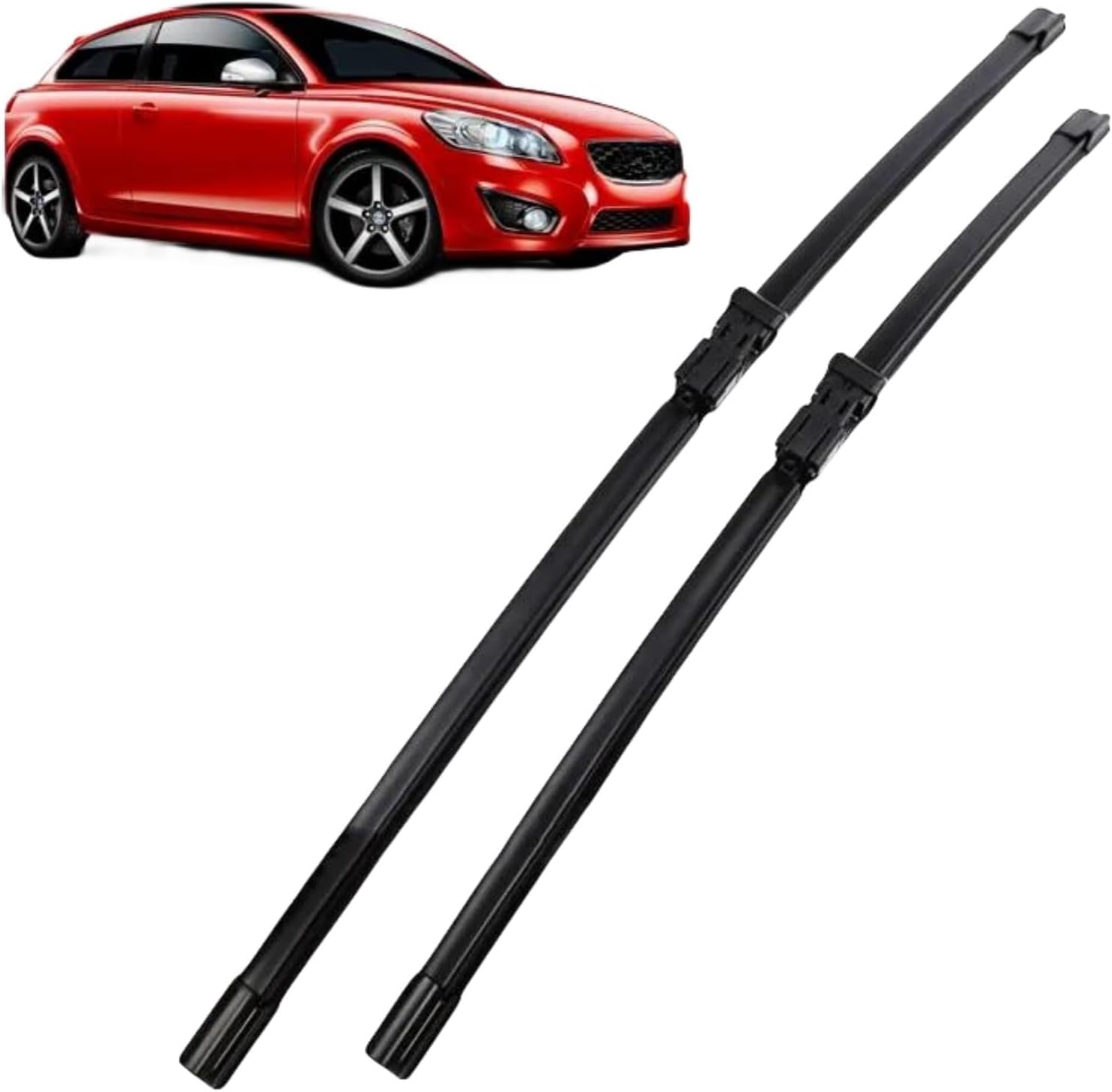 ZhangXD Front Windscreen Wipers For Volvo C30 2006-2013, Windshield Window Brush Front Wiper Blades All-Weather Replacement Set Easy Installation