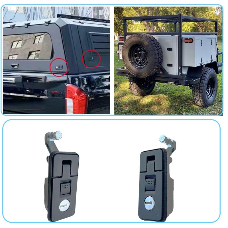 2PCS Compression Latches Cupboard Door Knob Latch Lock for RV Camper Trailer Motorhome Caravan Boat with The Key